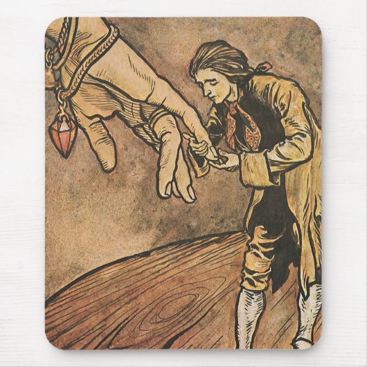 Vintage Gullivers Reisen von Arthur Rackham Mousepad (Vorne)