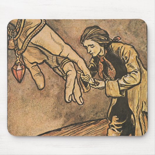Vintage Gullivers Reisen von Arthur Rackham Mousepad (Vorne)