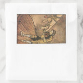 Vintage Gullivers Reisen von Arthur Rackham Rechteckiger Aufkleber (Tasche)