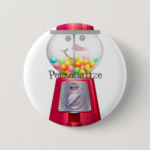 Vintage Gumball-Schneemaschine Button