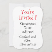 Vintage Gumball-Schneemaschine Einladung (Rückseite)