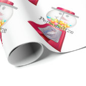 Vintage Gumball-Schneemaschine Geschenkpapier (Rolleneckpunkt)