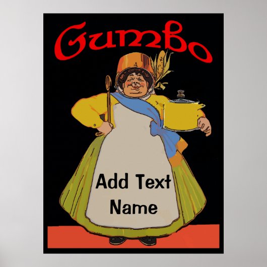 Vintage Gumbo Cook Poster (Vorne)