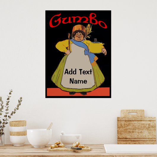 Vintage Gumbo Cook Poster (Küche)