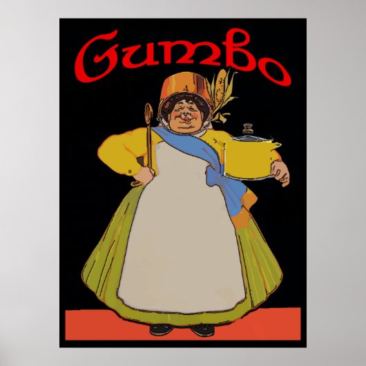 Vintage Gumbo Cook Poster (Vorne)