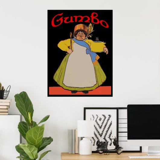 Vintage Gumbo Cook Poster (Heimbüro)
