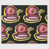 Vintage Gürtelschnüre Retro Kochkunst Geschenkpapier (Flach)