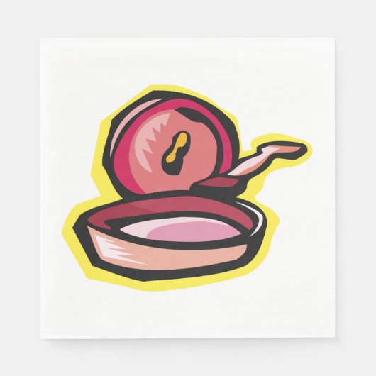 Vintage Gürtelschnüre Retro Kochkunst Serviette (Vorderseite)