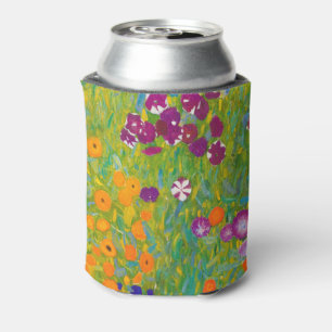 Vintage-Gustav-Klimt-Häuslicher-Garten-Blumenkunst Dosenkühler