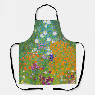 Vintage-Gustav-Klimt-Häuslicher-Garten-Blumenkunst Schürze