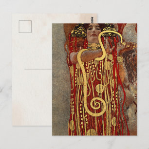 Vintage Gustav Klimt Hygieia Medizin Art Nouveau Postkarte