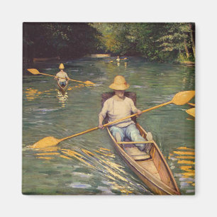 Vintage Gustave Caillebotte Skiffs auf der Yerres Magnet