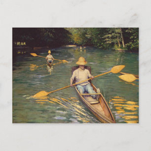 Vintage Gustave Caillebotte Skiffs auf der Yerres Postkarte