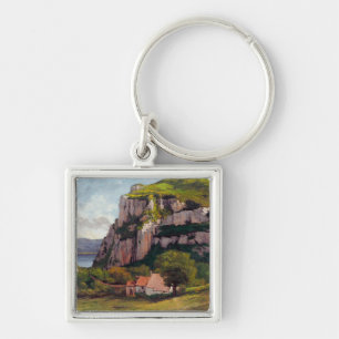 Vintage Gustave Courbet Der Felsen von Hautepierre Schlüsselanhänger
