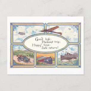 Vintage "Gute Reise" Reise-Postkarte Postkarte