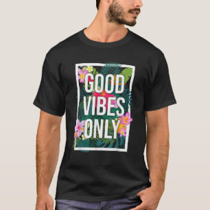 Vintage gute Vibes nur Blume T-Shirt Positive Moti