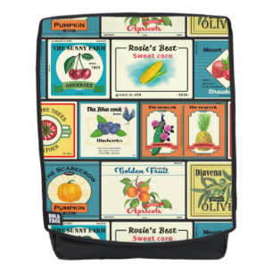 Vintage Gütesiegel in Dosen Rucksack