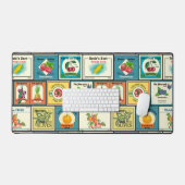 Vintage Gütesiegel in Dosen Schreibtischunterlage (Tastatur & Maus)