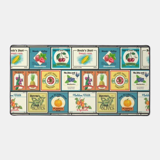 Vintage Gütesiegel in Dosen Schreibtischunterlage (Vorderseite)