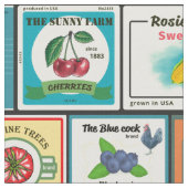 Vintage Gütesiegel in Dosen Stoff (Nahaufnahme)