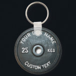 Vintage Gym Owner or User Fitness Funny Schlüsselanhänger<br><div class="desc">Vintage Gym Owner or User Fitness Funny dark gray rusty round weightplate image with custom curved gym name text - perfect gift for those love workout, fitness and bodybuilding, or just like to spend time in gymnasium</div>