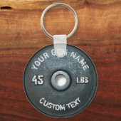 Vintage Gymnastikbesitzer oder User-Fitness 45 Pfu Schlüsselanhänger (Vorderseite)