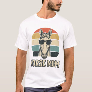 Vintage-H Pferdemutter-Gravur-Sonnenbrille-Design T-Shirt
