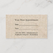 Vintage Haar-Salon-kundenspezifische Terminkarte (Rückseite)