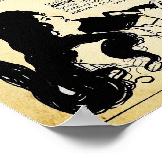 Vintage Haarspülung Printwerbung Poster (Ecke)