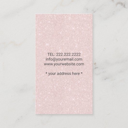 Vintage Haarstühle Schere & Blume Rosa Visitenkarte (Rückseite)