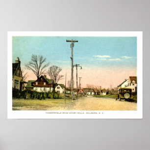 Vintage Haddonfield Rd Short Hills NJ Druck Poster