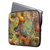 Vintage Haeckel-Anemone Laptopschutzhülle (Vorderseite Links)