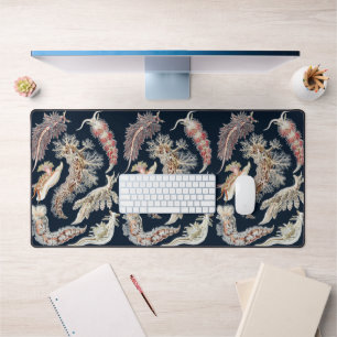 Vintage Haeckel Nudibranch Meereskunst Schreibtischunterlage
