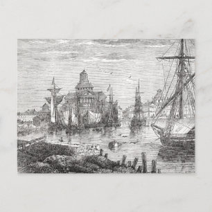 Vintage Hafen von Helsinki Finnland Postkarte