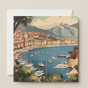 Vintage-Hafen von Monaco Reise Szene Benutzerdefin