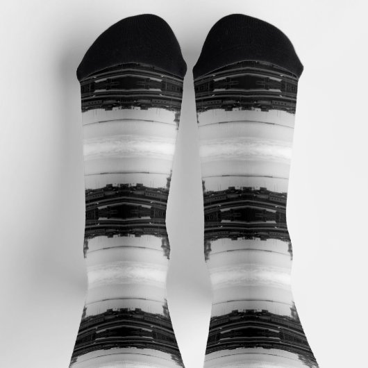 Vintage Hafenübersicht Algerien Algier Socken (Oben)