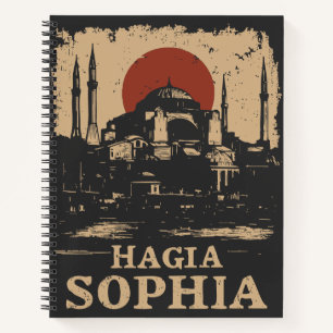 Vintage Hagia Sophia Istanbuler Wahrzeichen Kuns Notizblock