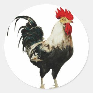 Vintage Hahn Huhn Anpassen Tier best Runder Aufkleber