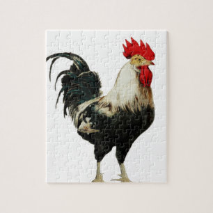 Vintage Hahn Huhn Anpassen Tier bestes Puzzle
