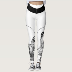 Vintage Hahn Illustration Leggings