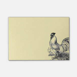 Vintage Hahn Illustration Post-it Klebezettel