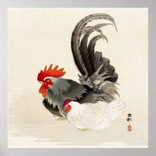 Vintage Hahn japanische Kunst von Ohara Koson Poster