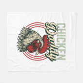 Vintage-Hähnchen-Daddy-Hahn-Shirt-Design_1 Fleecedecke (Vorderseite (Horizontal))