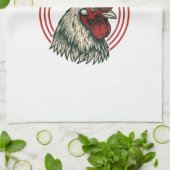 Vintage-Hähnchen-Daddy-Hahn-Shirt-Design_1 Geschirrtuch (Gefaltet)