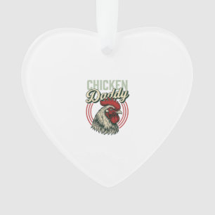Vintage-Hähnchen-Daddy-Hahn-Shirt-Design_1 Ornament
