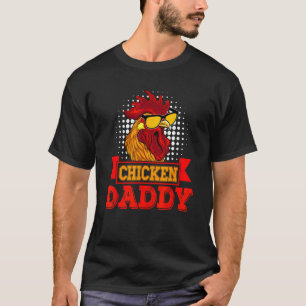 Vintage-Hähnchen-Daddy-Kostüm-Hahn-Sonnenbrille F T-Shirt