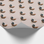 Vintage Hähne Geschenkpapier (Ecke)