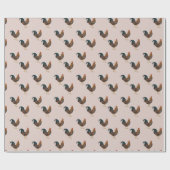 Vintage Hähne Geschenkpapier (Flach)