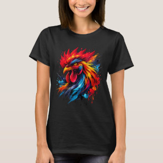 Vintage-Hahnenkampf-Enthusiast Gemalt _ T-Shirt