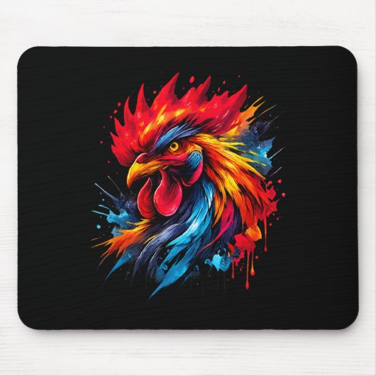 Vintage-Hahnenkämpfer-Maler _ Mousepad (Vorne)